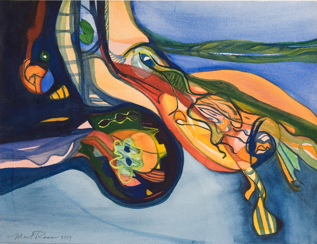 Gualala,, Mixed Media on Paper, 12"x18"