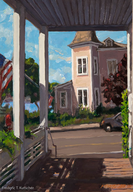 2009-7 Mason's Lodge Porch_ July Fourth (Burton_ WA) (9.75W 14H oil on board) large.jpg