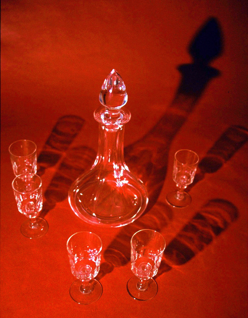 Carafe, verres et reflets - 1999