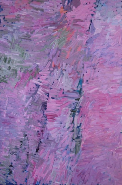 Cliff Gullies, West Maroon Pass, 2015, Acrylic on Canvas, 72 x 48 in.