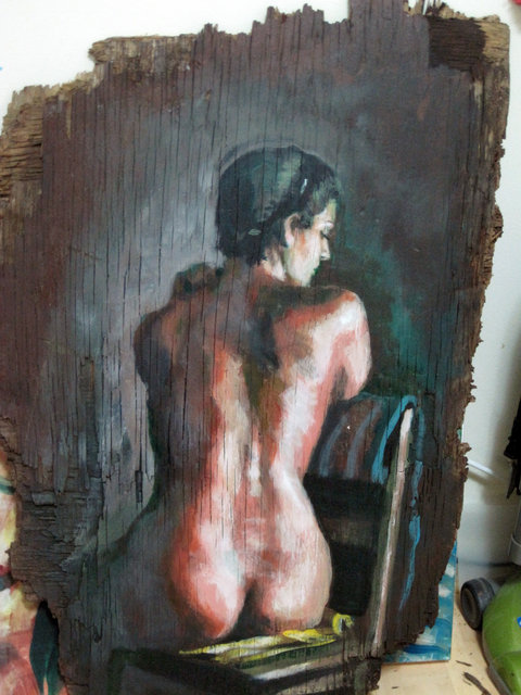 Nude on Plywood