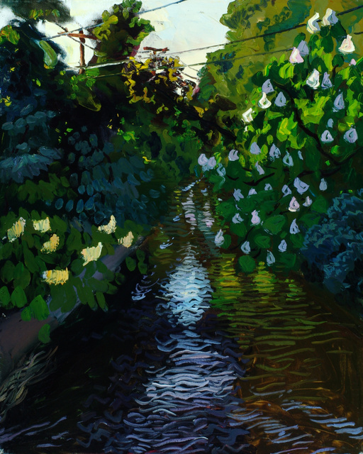 Cascadilla Creek- Spring, 30 x 24"