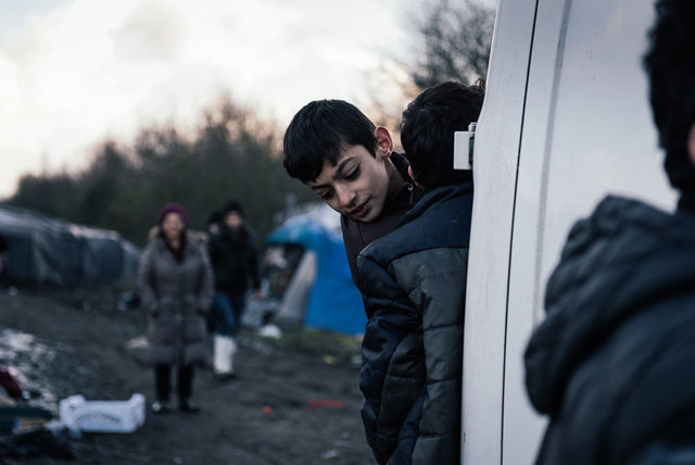 Grande-Synthe refugee camp.
