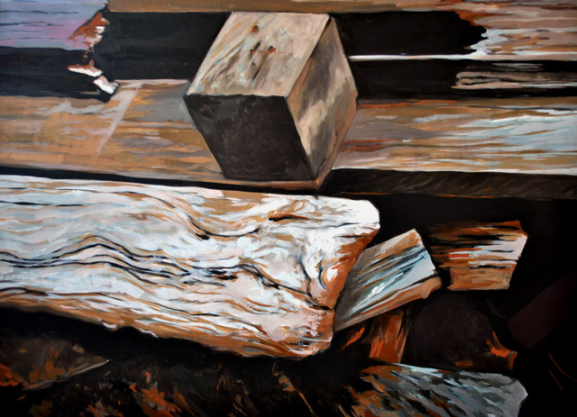 Deski U4, akryl, płótno, 80x60