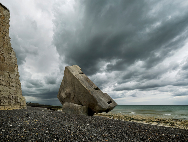 Blockhaus, plage de Sainte-Marguerite-sur-Mer, Normandie.