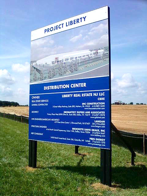 Construction Site signage. 8' x 13' tall