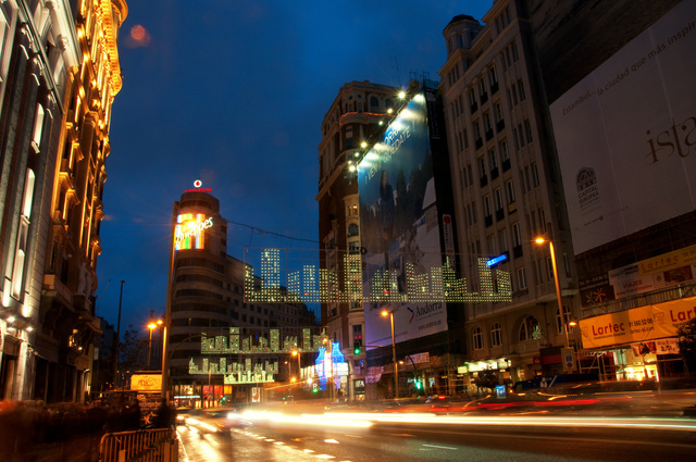 The Gran Via in Madrid