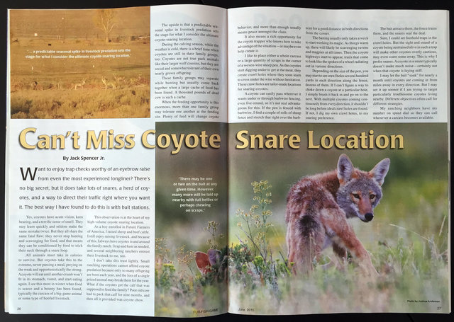 Fur-Fish-Game Magazine (inside); © June 2015