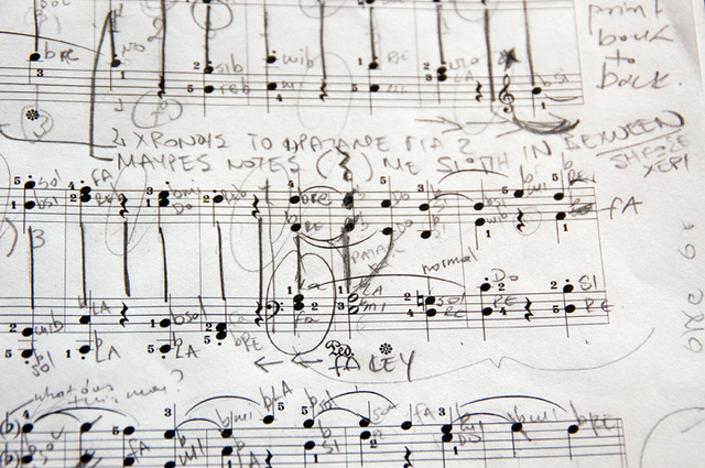 Notes on music scores