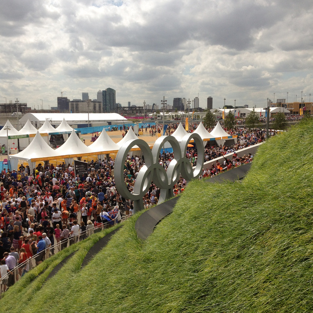 First day of the Olympics, Olympic Park, 2012 