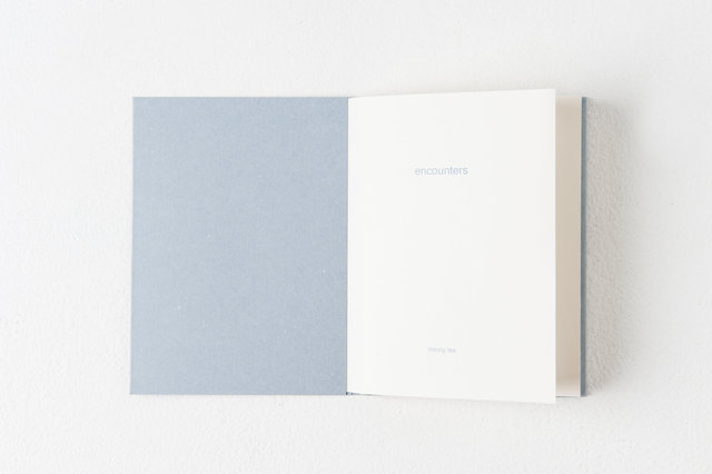 encounters, 33 pages, accordion book. Published by Datz Press in 2015.