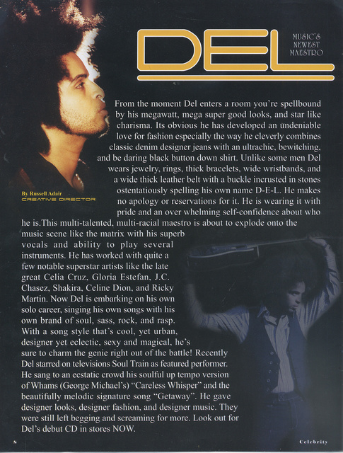 INTL' SINGER, PRODUCER, PAINTER 'DELL'       ATTITUDE MAGAZINE