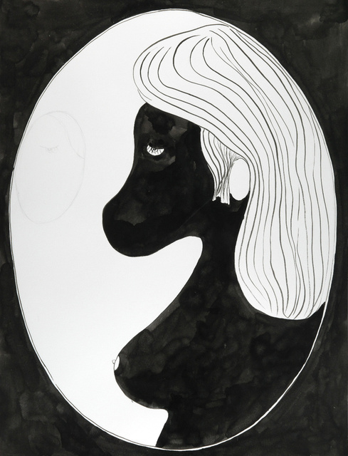 Young Girl Looking in the Mirror