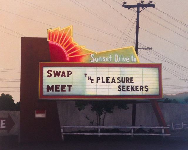 The Pleasure Seekers, 2015, oil and acrylic on stretched paper 16 x 20"