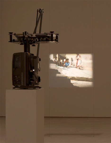 Passer-by: Between Azure, Bisque and Teal, super 8mm film transferred to 16mm film, 20 minutes film projection on loop, colour, optical sound, 2008