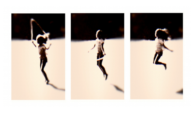 Girl skipping (detail)