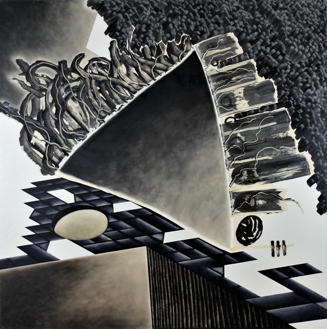 EVENT II 64" x 64" Oil/Canvas Completed 1994