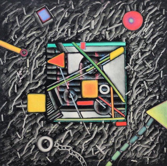 MAGIC BOX 50" x 50" Oil/Canvas