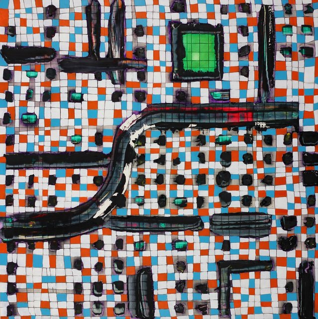 GRIDIRON PLAN 30" x 30" Oil/Clayboard Completed 2018