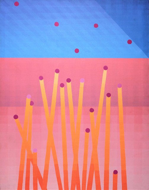 POP 46" x 36" Acrylic/Canvas Completed 1977