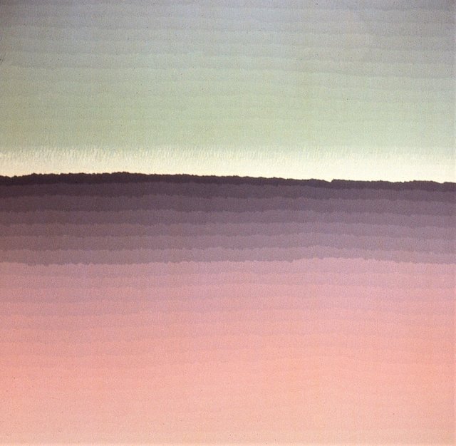HORIZON  66" x 66" Acrylic/Canvas Completed 1982 Private Collection