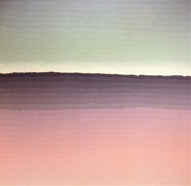 HORIZON 66" x 66" Acrylic/Canvas Completed 1982 Private Collection