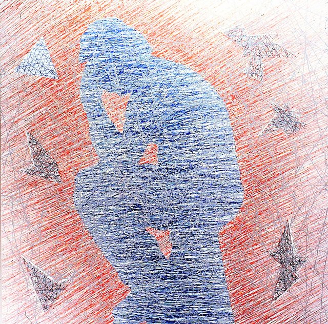 THINKER Oil/Canvas 66" x 66" 1985