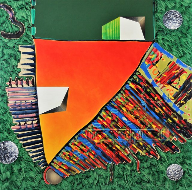 TILTED 64" x 64" Oil/Canvas Completed 1993