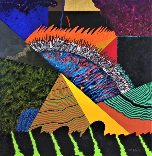 EXPEDITION 68" x 66" Pigment/Oil/Canvas Completed 1989
