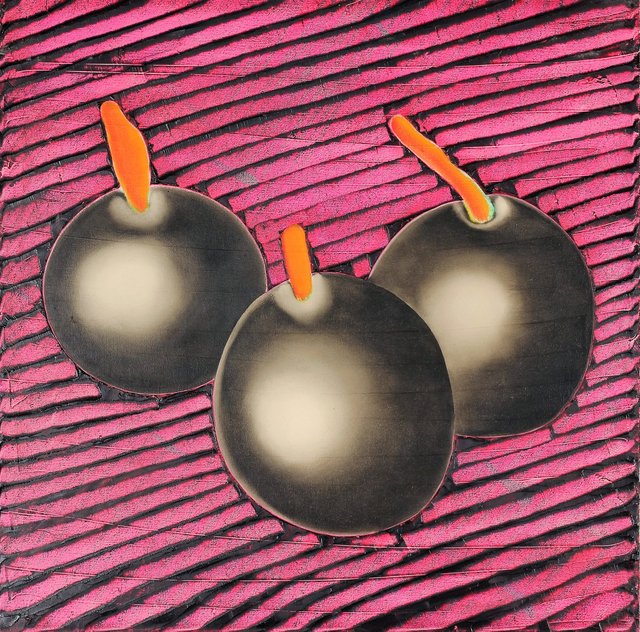 CHERRY BOMBS 24" x 24" Oil/Canvas