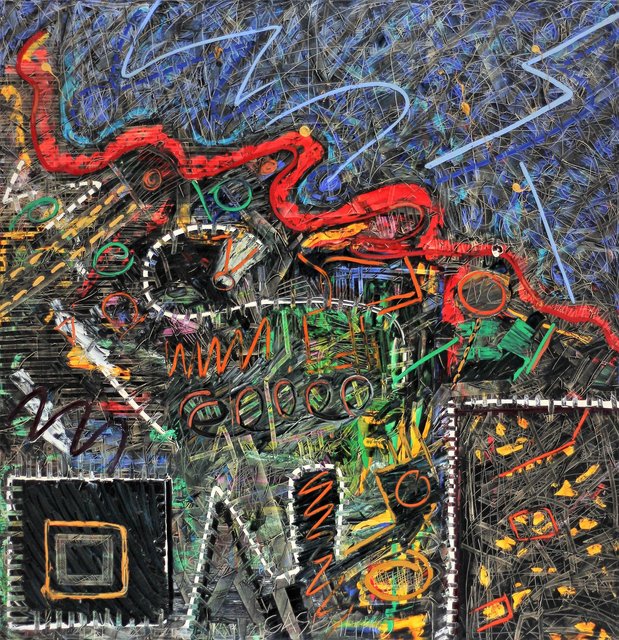 STRUGGLE 66" x 66" Oil/Canvas