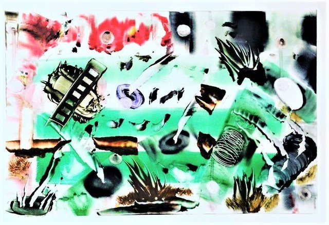Monotype/Oil/Paper  Paper size 15' x 22"  Image size 11" x 16 1/2"