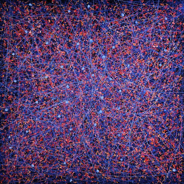 SPACE is SIMULTANEOUSLY EVERYWHERE 66" x 66" Oil/Canvas