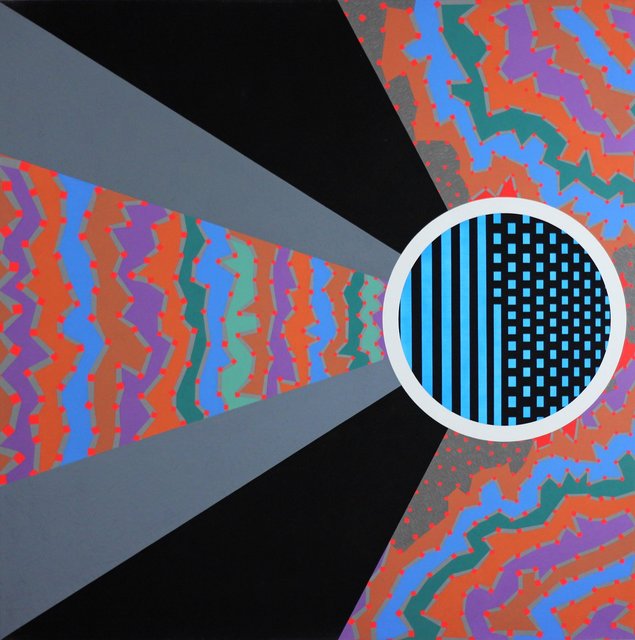 STAGECRAFT V 66" X 68" Pigment/Oil/Canvas Completed 1988