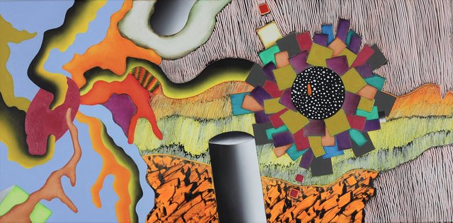 RANDOM THOUGHTS AND IMAGERY FROM MEMORIES 20" x 40" Oil/Canvas Completed 2021  SOLD