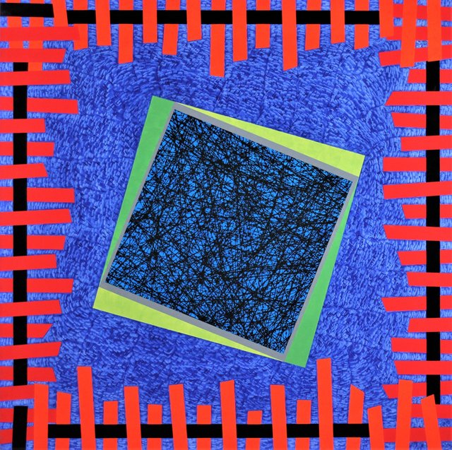STAGECRAFT III 66" x 66" Pigment/Oil/Canvas Completed 1987