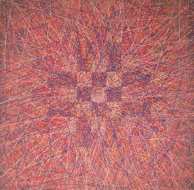 DEPTH PERCEPTION 66" x 66" Oil/Canvas Completed 1985 Private Collection