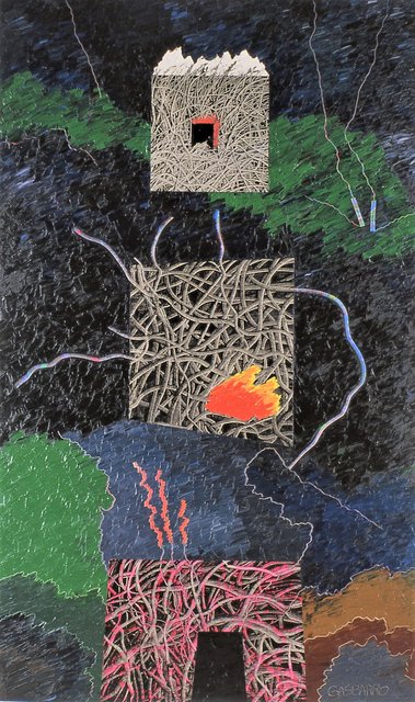 HEARTH OF FIRE Oil/Canvas 78" x 47" 1991 Private Collection