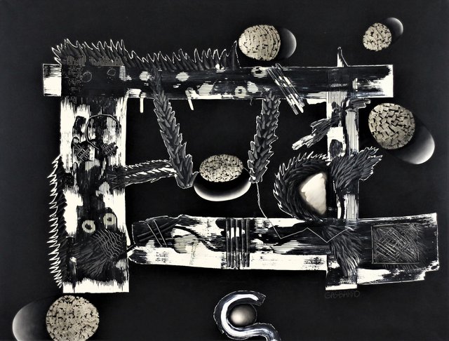 OBJECTS of UNKNOWN ORIGIN 50" x 66" Oil/Canvas Completed 1994