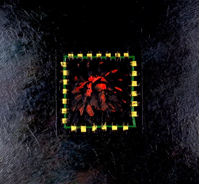 FIREBOX II 66 " x 66" Oil/Canvas Private Collection
