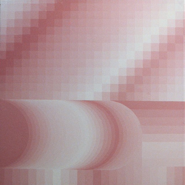 IN THE BEGINNING PINK 50" x 50" Acrylic/Canvas 6/12/1977