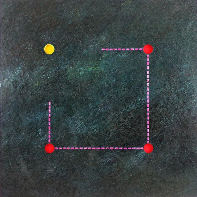 QUARTETTO 66" x 66" Oil/Canvas with hole cutouts