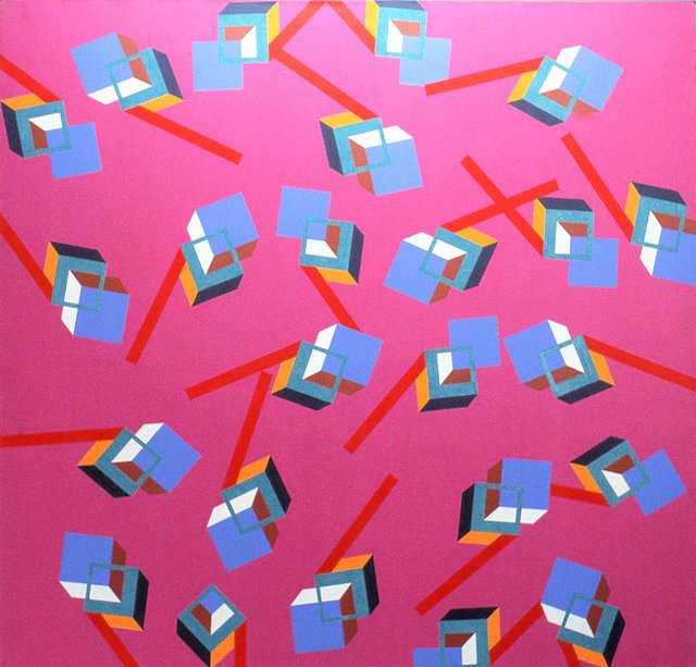 MEDIUM MAGENTA Acrylic/Canvas 66" x 66" 2/10/1982