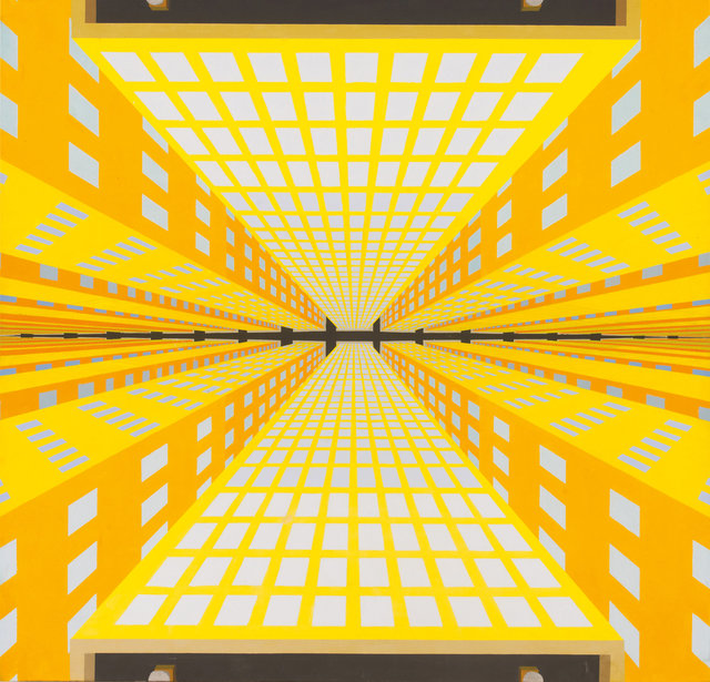 #47.City Suicide.1975.Acrylic.47.5x49.jpg