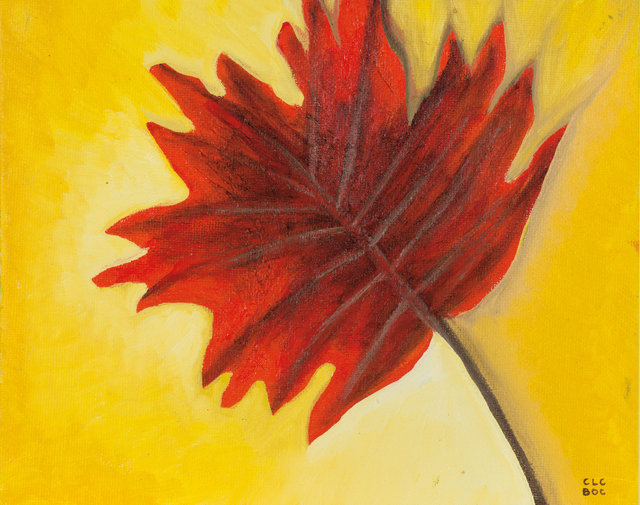 #237.Autumnal Leaf.CLC_BOC. 2014 Oil on canvas board. 9x11.jpg