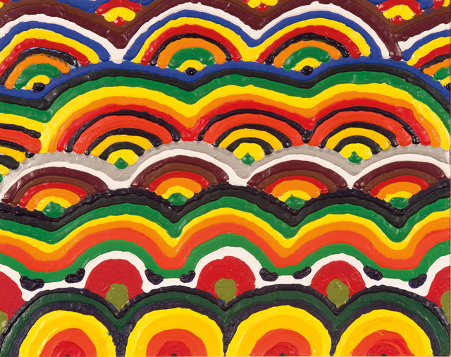 #54. Rainbow Mountains.1977.Acrylic on canvas.16x20.jpg.jpg