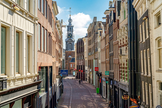Kalverstraat Munttoren 28 maart 2020 12:37