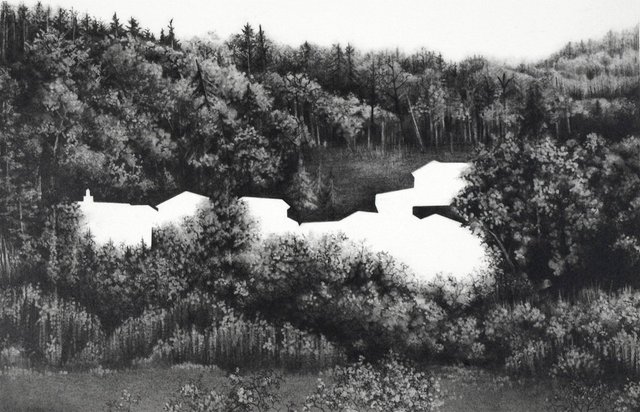 Pacific Northwest 5, 2012, graphite on paper, 7 x 10"