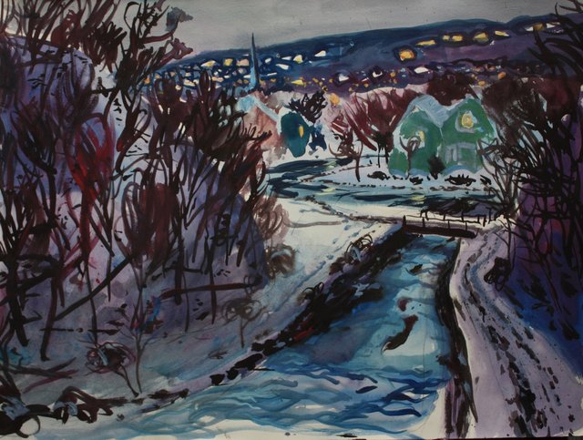 Ithaca Creek  22 x 29"