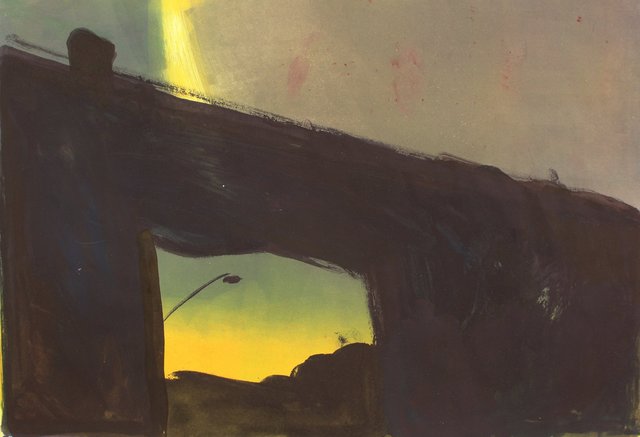 Rail Underpass- Twilight 20 x 24"
